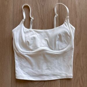 vitaly white cropped sports tank